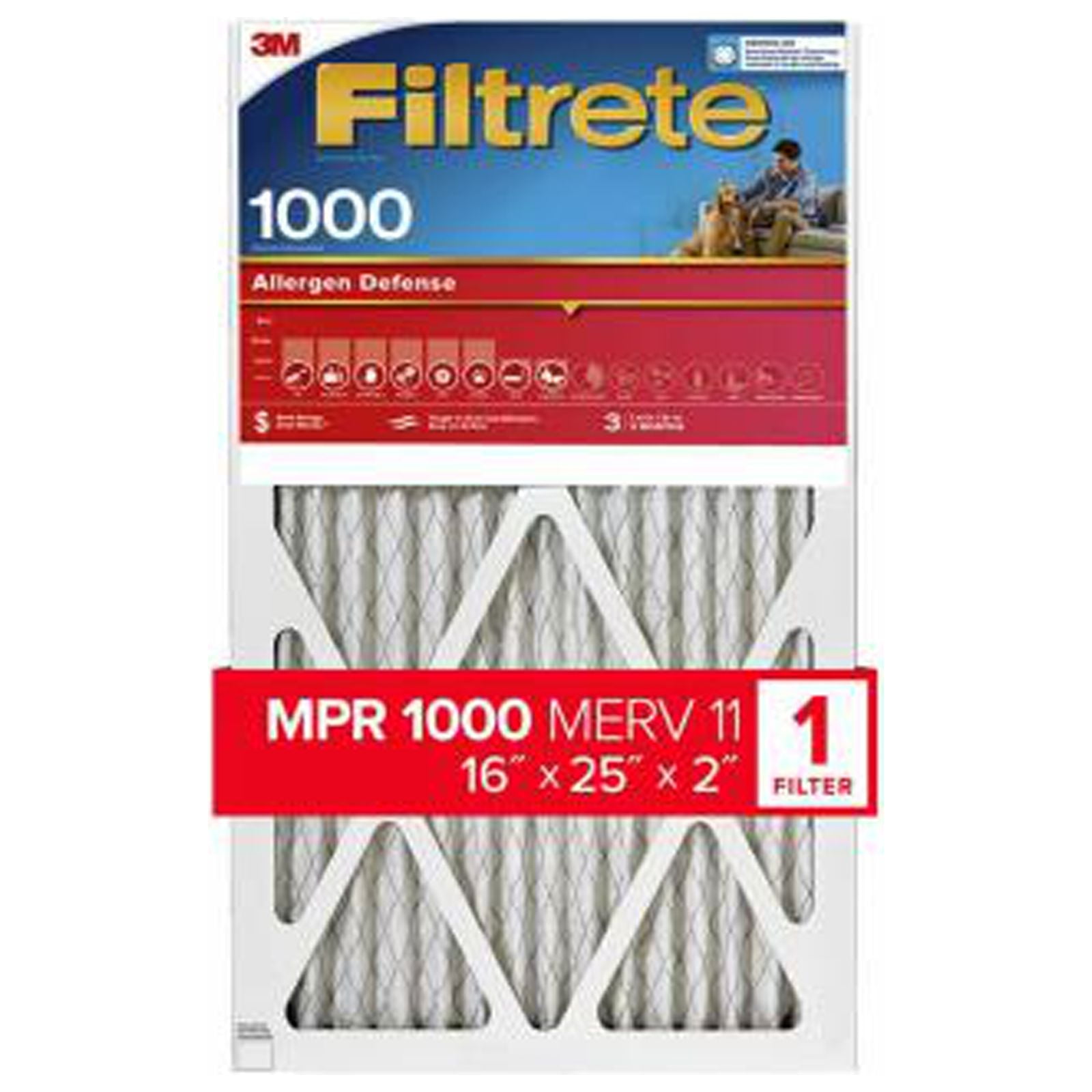 Filtrete Filter AIR 1000MPR 16X25X2IN NADP01-2IN-4