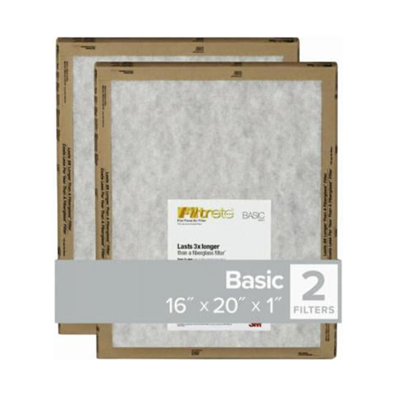 Filtrete Flat Panel Air Filter FPL00-2PK-24, 16 in x 20 in x 1 in