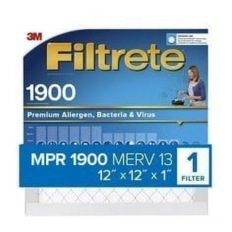 Filtrete High Performance Air Filter 1900 MPR UA10DC-6, 12 in x 12 in x 1 in (30.4 cm x 30.4 cm x 2.5 cm)