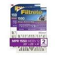 thumbnail image 1 of Filtrete High Performance Air Filter 1550 MPR NDP03-4-2PK-1E, 20 in x 25 in x 4 in (50.8 cm x 63.5 cm x 10.1 cm), 1 of 1