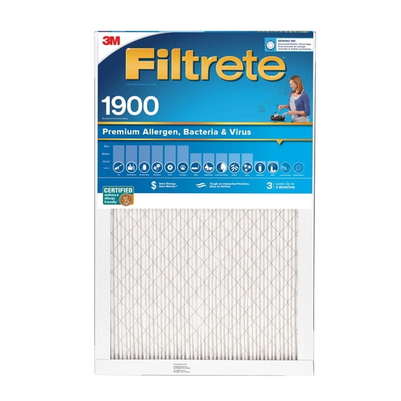 Filtrete High Performance Air Filter, 1900 MPR, UA21-4, 18 in x 24 in x 1 in (45,7 cm x 60,9 cm x 2,5 cm)