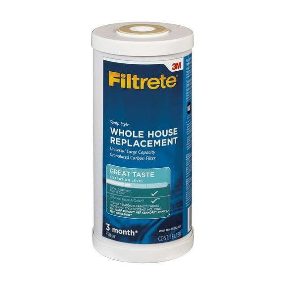 Filtrete Large Capacity Granulated Activated Carbon Whole House Water Filter, 4WH-HDGAC-F01
