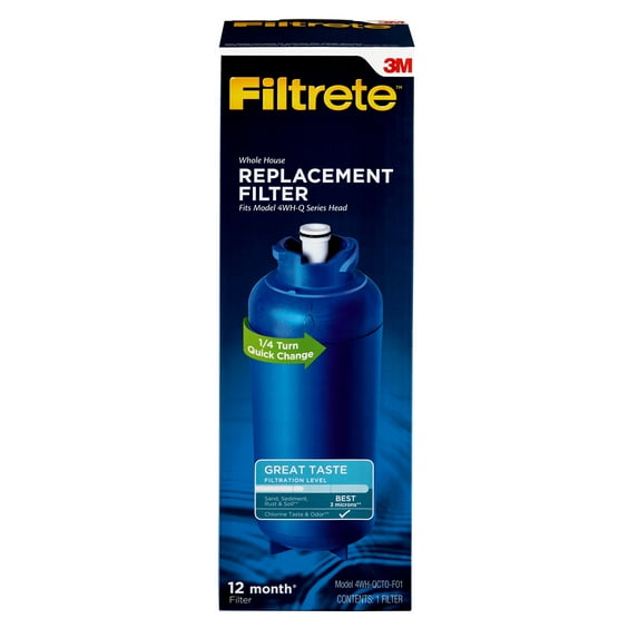 Filtrete Large Capacity Whole House Quick-Change Replacement Water Filter Cartridge, 4WH-QCTO-F01
