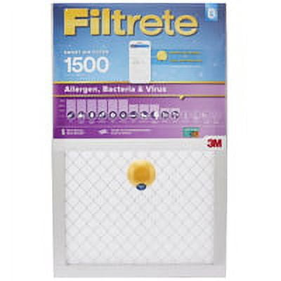 Filtrete - 14" x 25" x 1" Allergen, Bacteria and Virus Smart Air Filter - White