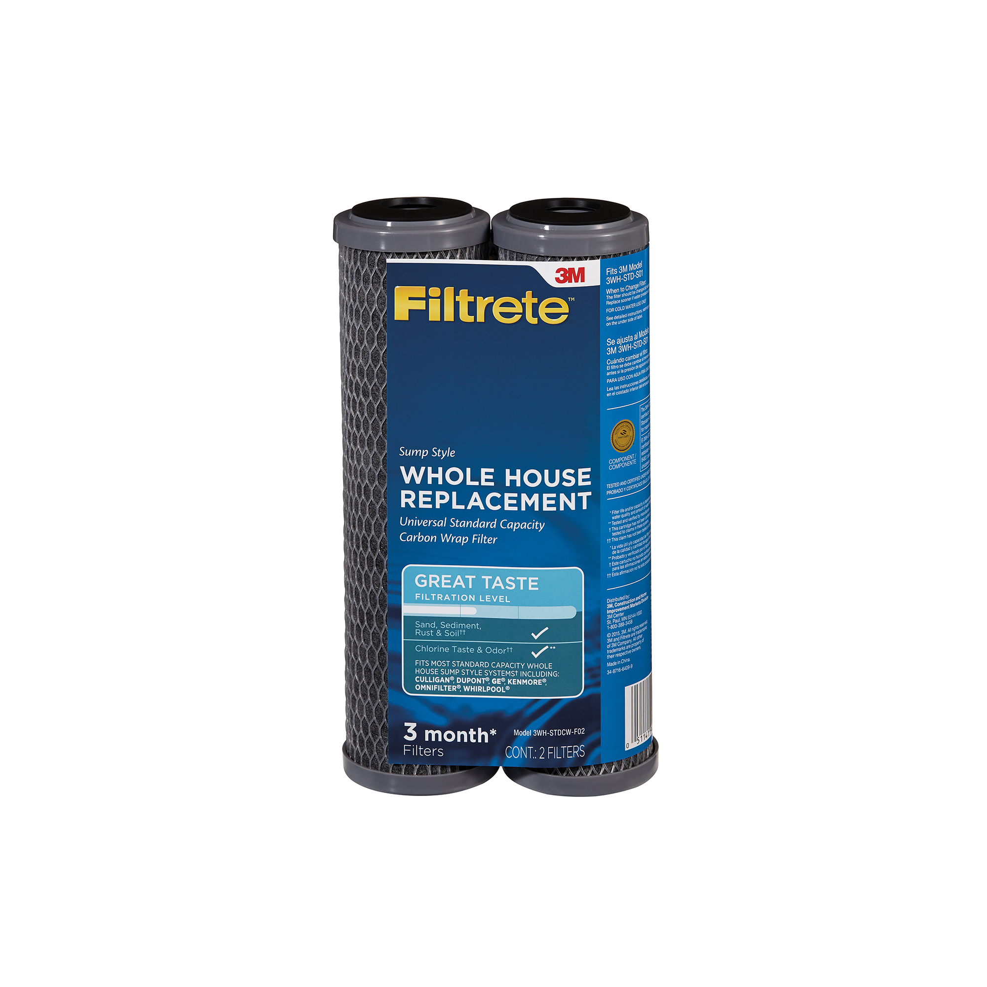 Filtrete™ Standard Capacity Whole House Replacement Carbon Wrap Water Filter 3WH-STDCW-F02 - image 1 of 9