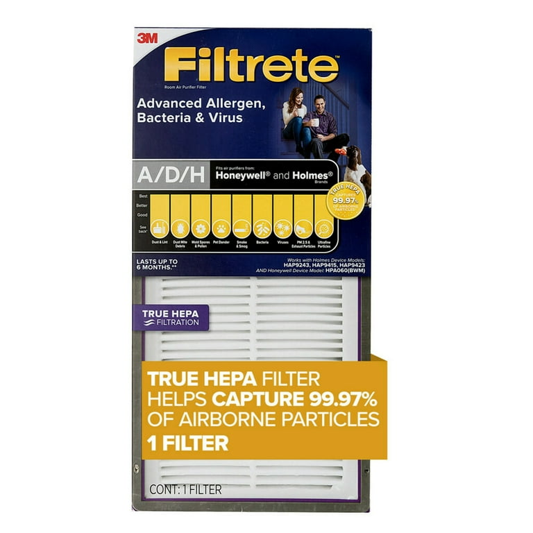 Filtrete by 3M Advanced Allergen Bacteria Virus True HEPA Air