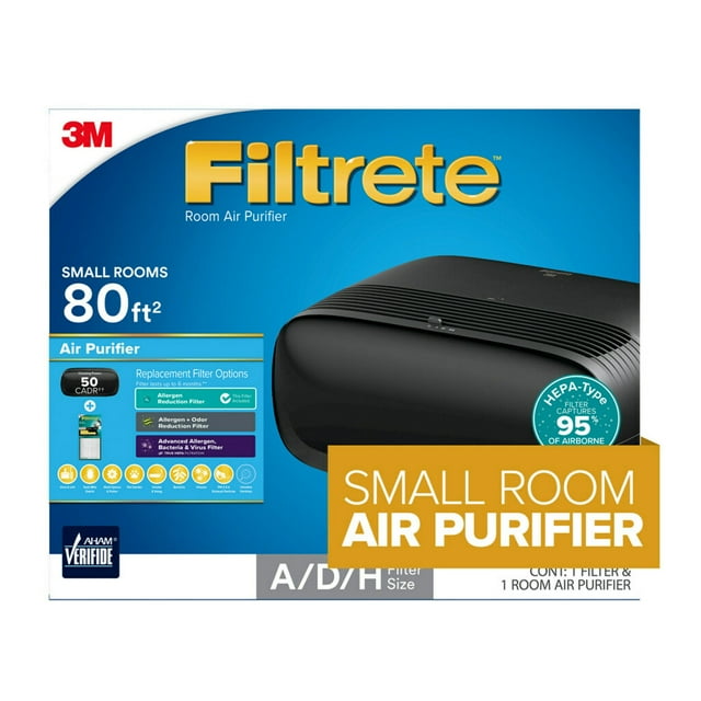 Filtrete by 3M Small Room Air Purifier, 80 sq. ft., Indoor Air Cleaner