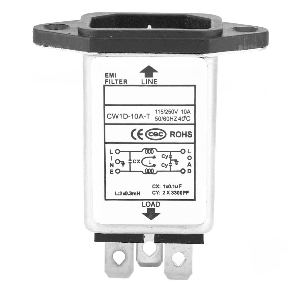Filtro de alta calidad IEC-320 C14 enchufe macho componentes electrnicos 10a CW1D-10a T suministros elctricos