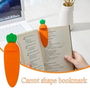Fimeskey 1*Bookmark Stereo 3D Fun Creative Bookmark Book Reading Carrot Folder Shape Office & Stationery