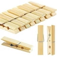 thumbnail image 1 of Fimeskey 20 Pieces Bamboo Clothespins - Clothes Pins, Heavy Duty Outdoor Springs, Crafts, Picture Baby Hanging Clothes Wood Clothespins, 1 of 7
