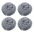 thumbnail image 1 of Fimeskey 4* Steel Ball Cleaning Balls Stainless Steel Sponges Scrubbing Scouring Pad Steel Wool Scrubber For Kitchens Bathroom And More, 1 of 8
