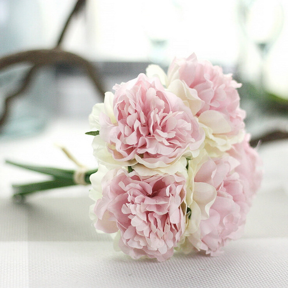 Fimeskey Artificial flowers Artificial Silk Fake Flowers Peony Floral