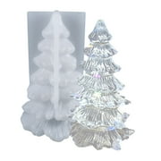 Fimeskey DIY Silicone Mould Christmas Tree Silicone Resin Mold 3D Tree Epoxy Mold DIY Tree Light Container Casting Mold Christmas Tree Bedroom Lamp Mould For Christmas Tree DIY Craft Making