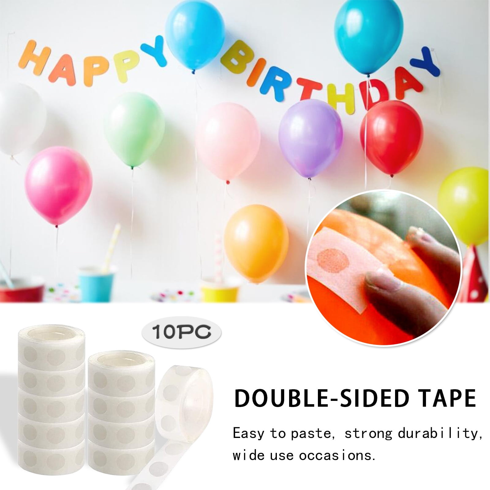 Fimeskey Double Sided Adhesive Dot Tape 10 Rolls For Balloons Point