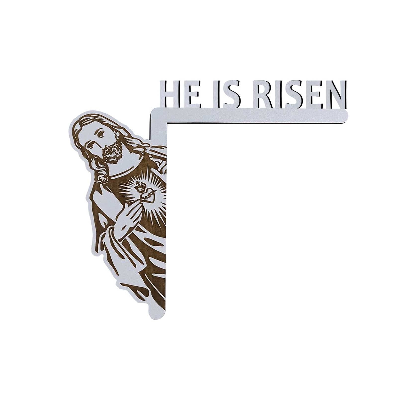 Fimeskey Easter Door Corner Decor Wooden Door Corner Door Frame Decor