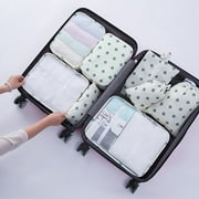 Fimeskey Home Textile Storage Packing Cubes For Travel 7Pcs Travel Cubes Set Foldable Suitcase Organizer Lightweight Luggage Storage Bag White other