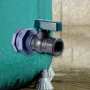 Fimeskey PVC Rain Barrel Faucet Kit 3/4 Inch Kit With Bulkhead Mount Adapter For Aquariums Water Tanks Bathtubs Pools (DN20) Faucet Set