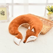 Fimeskey Pillow Case Cartoon Animal Shape Cute U-shaped Pillow Protect The Cervical Spine Pillow