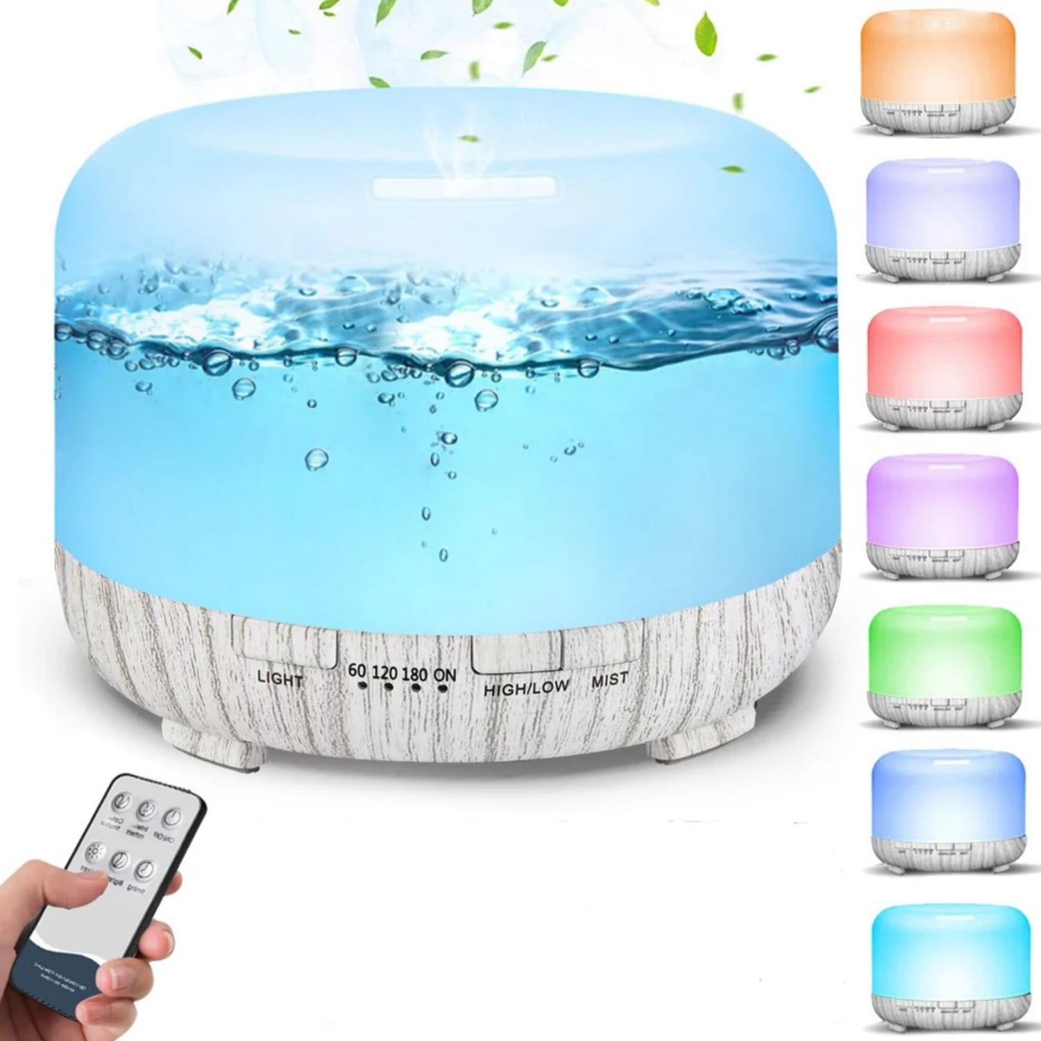Fimilo 500ml Upgraded Air Diffuser, Ultrasonic Aroma Essential Oil Diffuser  with Remote Control, Aromatherapy Fragrant Oil Air Humidifier Vaporizer