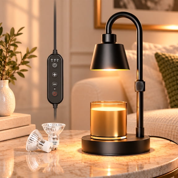 Fimilo Candle Warmer Lamp with Timer and Dimmer - Electric Candle Lamp Warmer with 2 Bulbs for Jar Candles - Present for Mom Mother's Day Christmas Home Decor