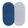 thumbnail image 1 of Fimkaul Baby Care 2PCS Mose Basket Sheet Bassinet Sheet Cradle Sheet Pram Bassinet Pads Changing Basket Satin Fitted Sheet Set Dark blue, 1 of 6