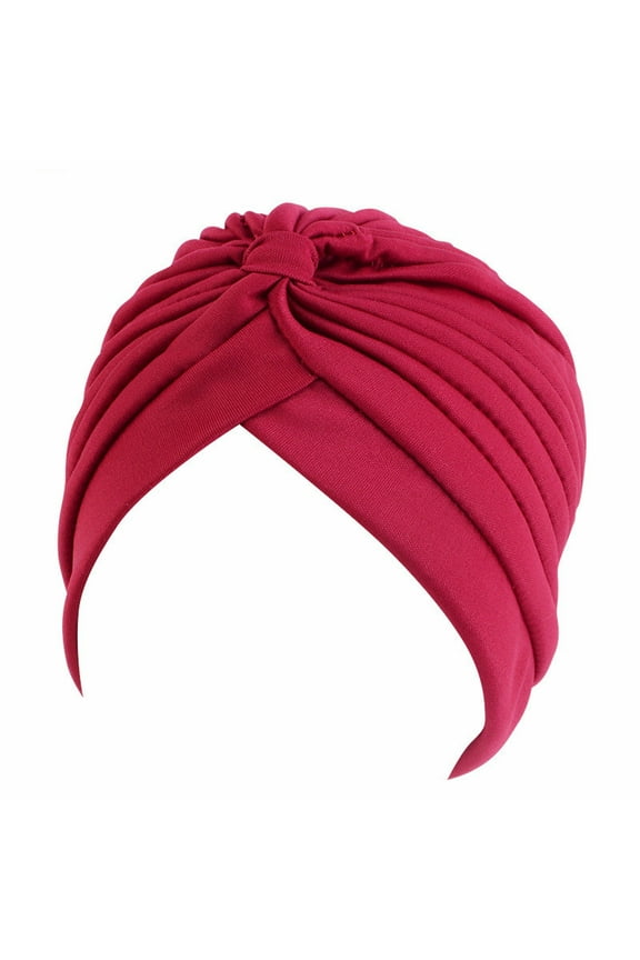 Head Wraps for Women 1 Stretch Pleated Headwraps Assorted Colors Head Hair Covers Solid Head Coverings For Girls Sleeping Head Accessories Turbans Hat Headbands