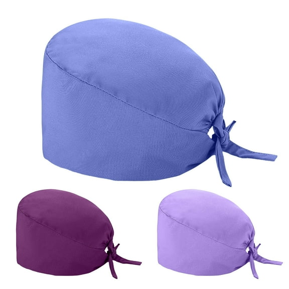 Fimkaul Head Wraps for Women Beanie Hat For Fashion Work With Sweatband 3PC Scrub Solid Baseball Mens Winter Caps