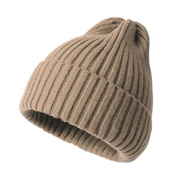 Fimkaul Head Wraps for Women Beanie Hat Knitted Fashion Stripe Printing Striped Hats Hairball Raccoon Warm Ski Warm Mens Winter Caps