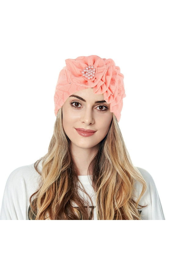Head Wraps for Women Beanie Hat Turbans Flowers Bonnet Headwraps Hats Mens Winter Caps