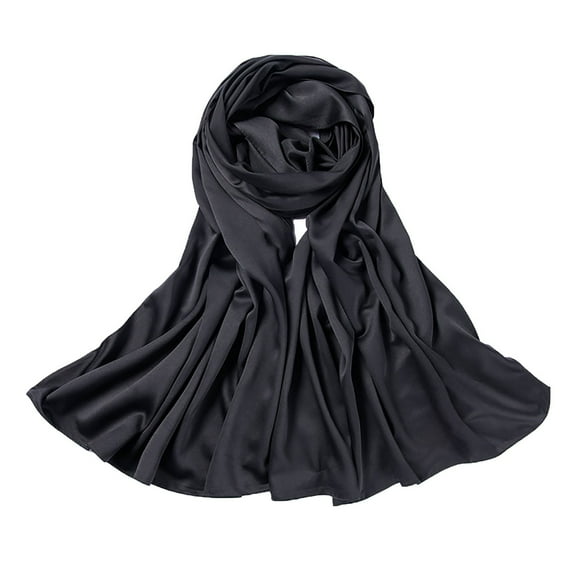 Fimkaul Head Wraps for Women Muslin Hijab Head Scarf Solid Long Scarf Wrap Scarves For Daily Wear Turbans Hat Headbands