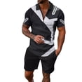 thumbnail image 1 of Fimkaul Mens Summer 2 Piece Outfits Short Sets 3D Suit Shorts Beach Tropical HawaiianSS Body Sports Shorts Suit Sports Suit Short Sleeve Tracksuits Grey L, 1 of 4