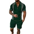 thumbnail image 1 of Fimkaul Mens Summer 2 Piece Outfits Short Sets 3D Suit Shorts Beach Tropical HawaiianSS Body Sports Shorts Suit Sports Suit Short Sleeve Tracksuits L, 1 of 4
