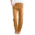 thumbnail image 1 of Fimkaul Plus Size Maternity Pants Tall Women'S Casual Pants Solid Cotton And Pants With Pocket Long Pants Orange 3XL, 1 of 5