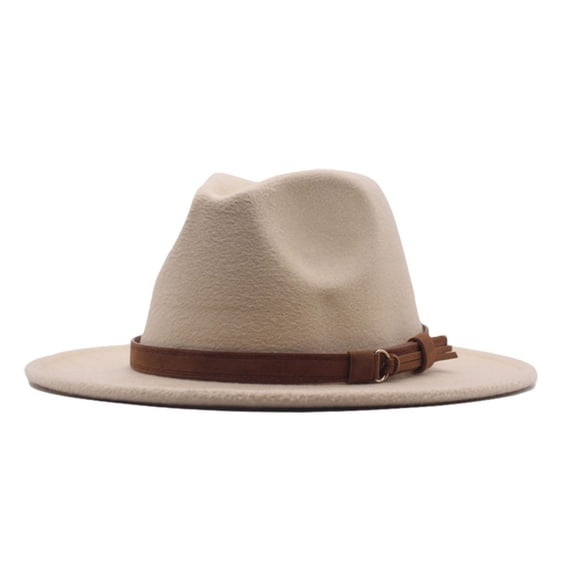 Fimkaul Summer Cap Womens Sun Hats Belt Classic Wool Wide Buckle Floppy Panama Fedora Baseball Caps Mens Sun Hat