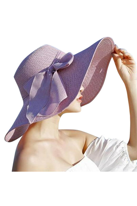 Summer Cap Womens Sun Hats Big Hats Beach Folding Brim Brim Wide Bowknot Floppy Baseball Caps Mens Sun Hat