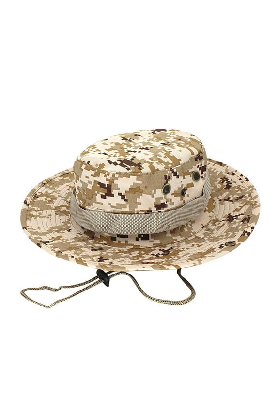 Summer Womens Bucket Hat Men Caps Fisherman Cotton Blend Camouflage Outside Sun Hats