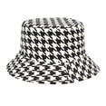 thumbnail image 1 of Fimkaul Summer Womens Bucket Hat Men Caps Flowerpot With Plaid Print Can Be Worn Double Sided Adult Fisherman For Spring Shade Hat Sun Hats, 1 of 3