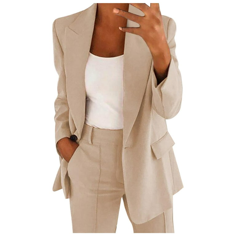 Beige Blazer Womens Blazers Uk Fimkaul Women's Blazers Suit