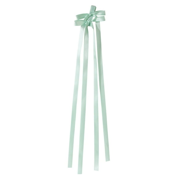 Fimkaul Women's Hair Clips Girls Silky Satin Bows With Tassel For Tassel Ribbon Bowknot For Ponytail Holder. Red Bow Black White Barrettes Bow Wedding Guest Gifts