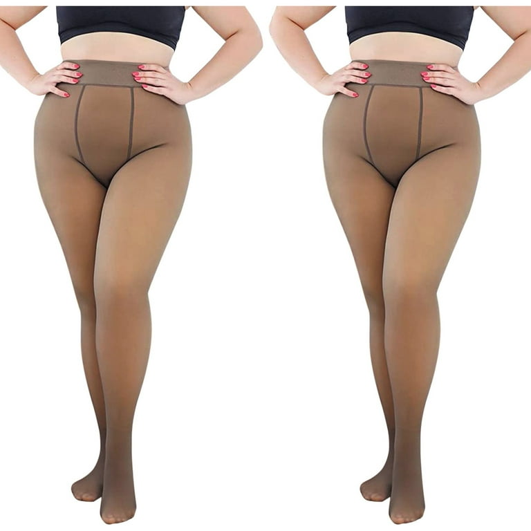 Fimkaul Women's High Waist Tights Stockings Plus Size 15D XXXL