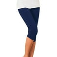 thumbnail image 1 of Fimkaul Women's High Waist Yoga Pants Stylish Fall and Winter Stretch Pleated Bottoms Tight Stretch Seven Minute Bottoms Tummy Control Workout Running Yoga Leggings for Women Navy Blue 5XL, 1 of 3