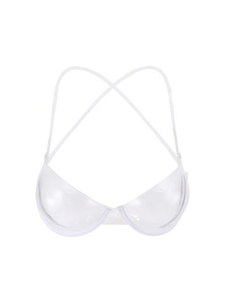 Transparent Bras Woman Sexy Bra Special Plastic Transparent Clear Bra  Invisible Strap Adjustable Disposable Underwear Bra 