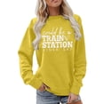 thumbnail image 1 of Fimkaul Women's Sweatshirt Hoodies Winter Fall Long Sleeve Casual Tops Fashion Letter Could Be A Train Station Kind Day Print Crew Neck Pullover Sweatshirts Yellow XXL, 1 of 4