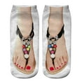 thumbnail image 1 of Fimkaul Women's Tights Stockings Socks 3D Pattern Manicure Print Funny Hidden Running Personalized Womens Socks, 1 of 2