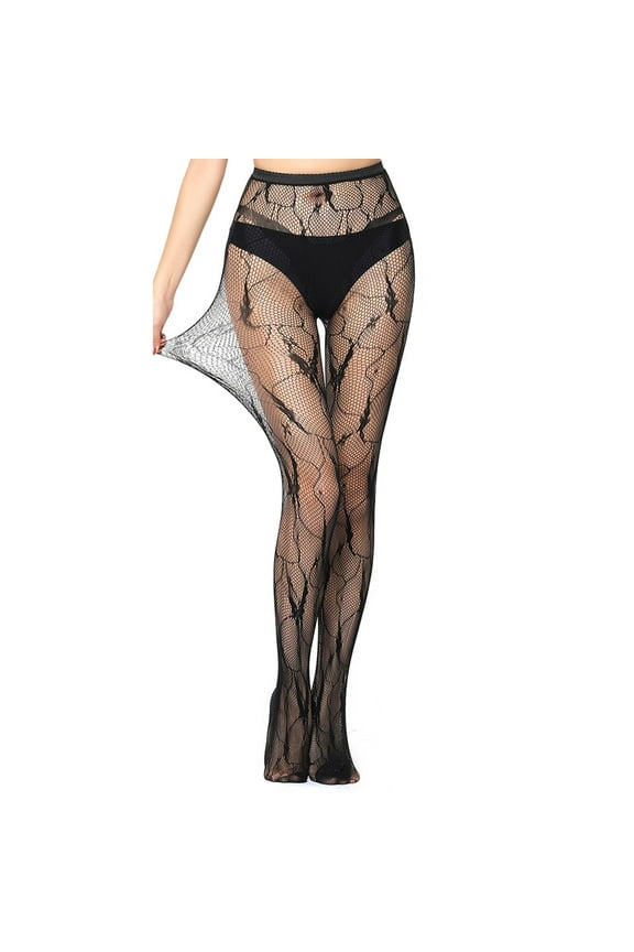 Womens Fishnet Stockings Long Tube Suspender Silk Women's High Waist Tights Socks