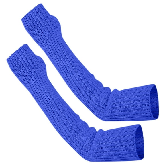 Fimkaul Womens Gloves Wrist Arm Warmer Solid Knitted Long Fingerless Mitten Winter Gloves