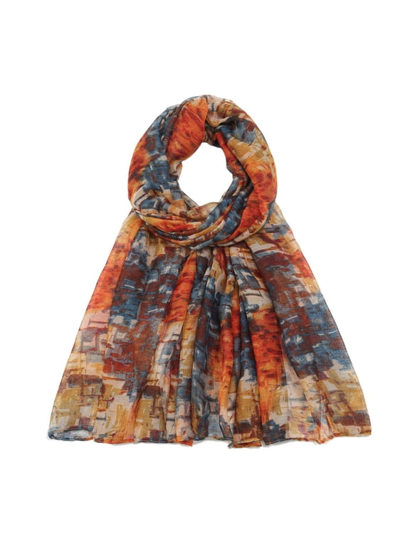 Womens Scarf Fashion Print Chiffon Square Head Lightweight Neck Scarves Hair Neckerchief Summer Winter Fall Shawl Wraps Scarfs