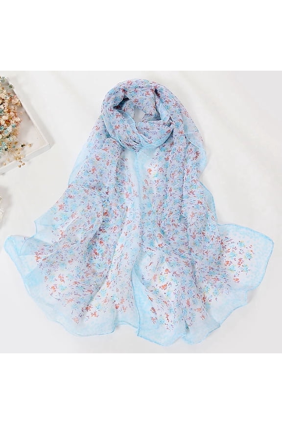 Fimkaul Womens Scarf Fashion Small Floral Printing Long Soft Wrap Ladies Scarves Summer Winter Fall Shawl Wraps Scarfs