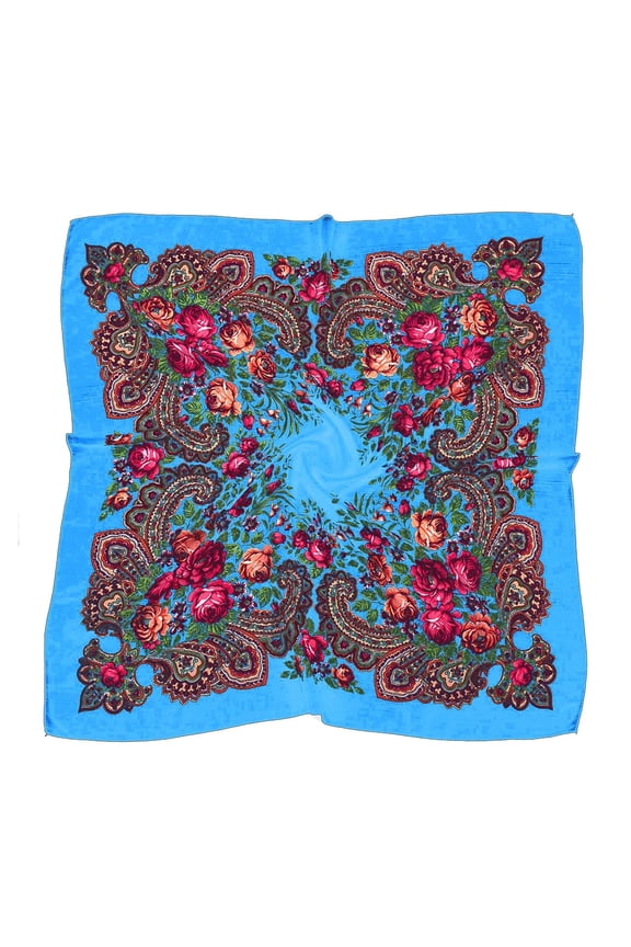 Womens Scarf Head Lady Neck Vintage Muslim For Islam Printing Wrap Bandanas Travel Hair Neckerchief Folk Custom Wrap Flowers Silk Scarves Summer Winter Fall Shawl Wraps Scarfs