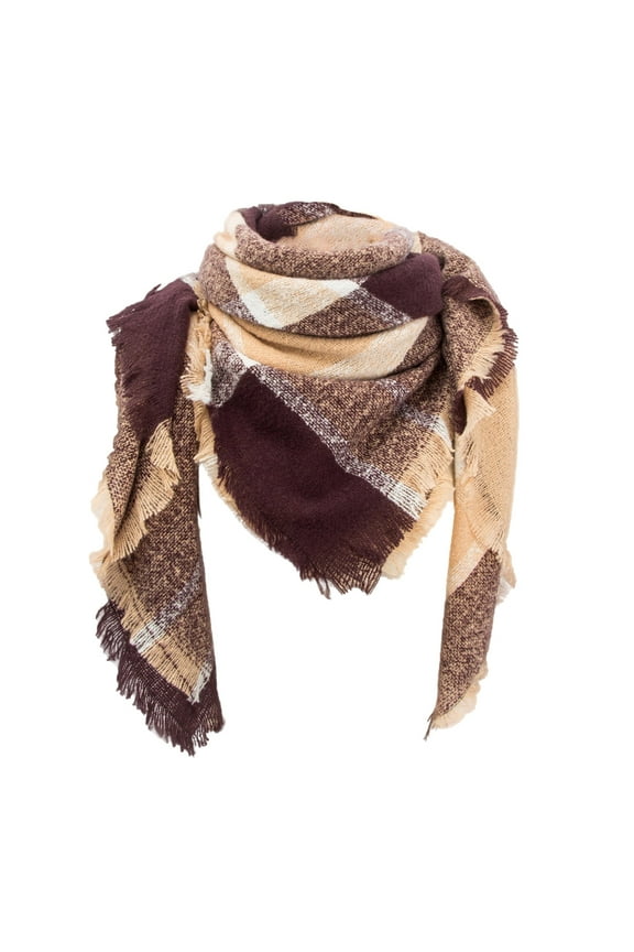 Womens Scarf Ladies' Plaid Thorn Square Ladies' Plaid Triangle Summer Winter Fall Shawl Wraps Scarfs